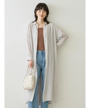 AMERICAN HOLIC ジョーゼットバックプリーツワンピース Light Gray