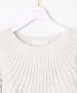 ANY SIS L 【洗える・2SET】カットデザインスタイルアップ ワンピース×ニット モカ×アイボリー
