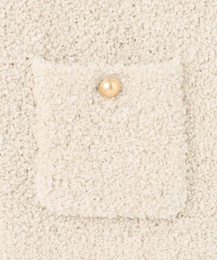 UNFILO テープフリンジニット カーディガン グレージュ