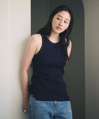 #Newans 【洗える】アメスリタンクトップ ネイビー系