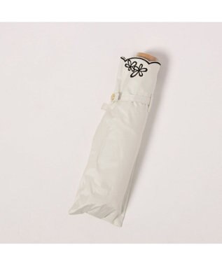 UNBILLION カシュネ cachenez / PUプチフラワー刺繍3段折りたたみ傘 ホワイト