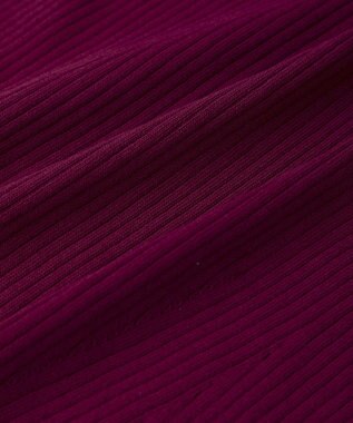 earth music&ecology ランダムリブボトルネックノースリーブニット Bordeaux