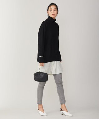 ICB 【洗える】CRySiタイプライター ロングシャツ オフホワイト系柄