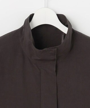 自由区 【カタログ掲載・春の必需品・オンオフ使える】コットンリネンウェザーライト コート ブラウン