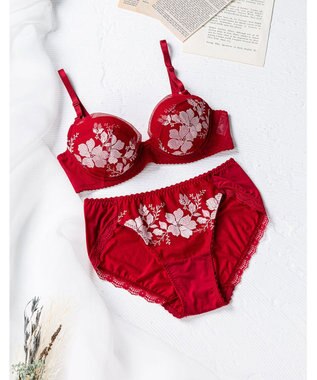 Wing WEB限定　ブラ＆ショーツセット　3/4カップブラ　ウイング／ワコール　CB3710 レッド