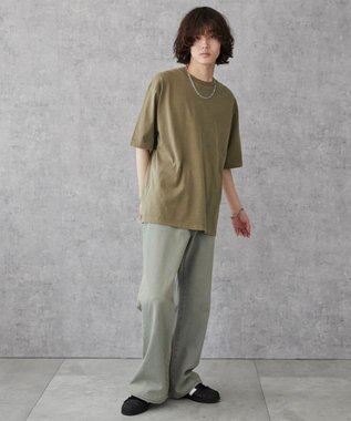 WEGO 【ユニセックス着用ITEM/綿100%/XSSMLサイズ展開】リラックスフィットコットンT カーキ