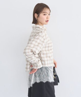 earth music&ecology 【予約】適ON レースヘムシャツ Check