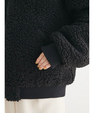 Green Parks ・Ｄｏｕｂｌｅ　Ｆｌａｇｓ　　ボアブルゾン Black