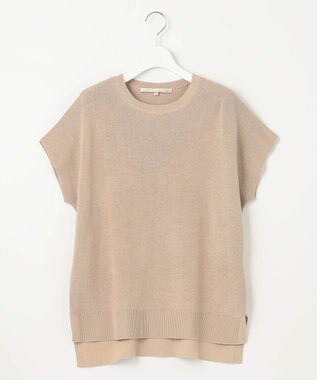 自由区 【WEB限定・洗える・XSサイズあり】ハイツイストコットンアセテート畦編み ニット ベージュ系