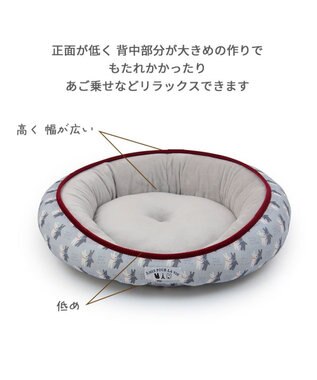 PET PARADISE リサとガスパール であい柄 カドラーベッド (55×15cm) グレー