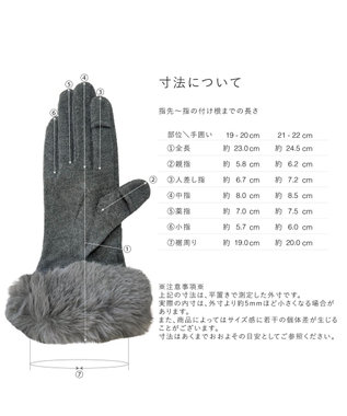 ORuKuBET 【オンワード・クローゼット限定】パールリング風エコファージャージグローブ (WOMEN)【スクワラン加工 / 抗菌機能・タッチパネル対応】 グレー