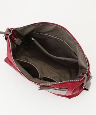 Y'SACCS ナイロン×リサイクルレザー　コンビマルチショルダー ワイン