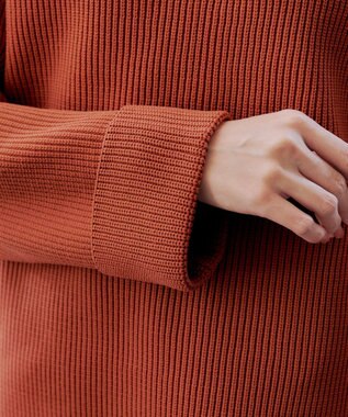 Tiaclasse 【洗える】軽量ワイドスリーブニット オレンジ