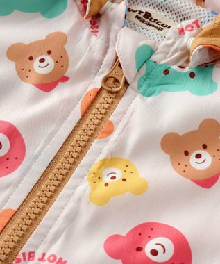 MIKI HOUSE HOT BISCUITS 【80-120cm】カラフルビーンズ 総柄ウインドブレーカー マルチカラー