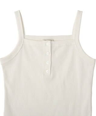earth music&ecology ヘンリーネックキャミソール Off White