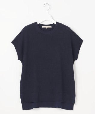 自由区 【WEB限定・洗える・XSサイズあり】ハイツイストコットンアセテート畦編み ニット ネイビー系