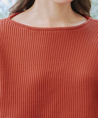 Tiaclasse 【洗える】軽量ワイドスリーブニット オレンジ