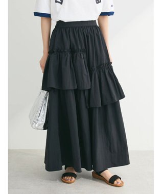 Green Parks ・ＥＬＥＮＣＡＲＥ　ＤＵＥ　アシメティアードスカート Black