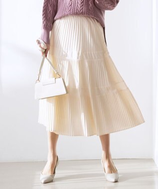 ANY SIS L プリーツ切替 スカート