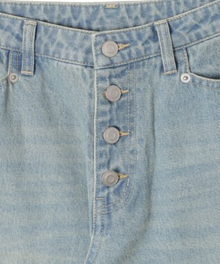 WEGO ボタンフライローライズフレアデニム デニム淡加工色