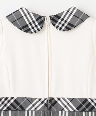 組曲 KIDS 【100㎝】チェックタフタドッキング ワンピース モノトーン系