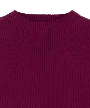 earth music&ecology ランダムリブボトルネックノースリーブニット Bordeaux