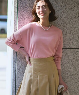 コットンポリエステルストレッチ オーバーサイズ ニット