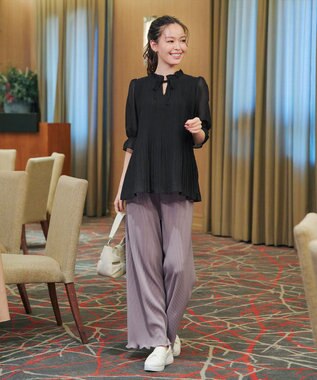 Tiaclasse 【新色追加・洗える】プリーツパンツ 新色 ラベンダー