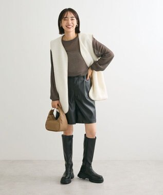 Green Parks レザーショートパンツ Black