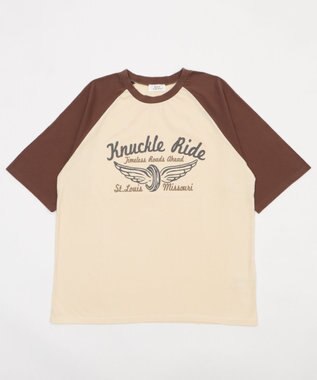 WEGO 【ユニセックス着用ITEM/MLサイズ展開】ヴィンテージライクラグラングラフィックT（SS） ブラウンその他