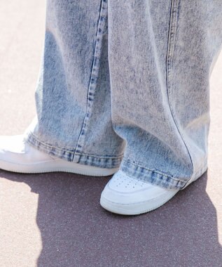 WEGO デニムカーゴパンツ デニム淡加工色