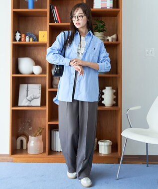 WEGO 【25年秋新色登場★】U.S. POLO ASSN.別注ロングスリーブシャツ ブルー