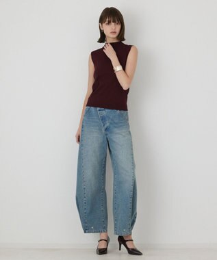GRACE CONTINENTAL ハイネックニットトップ ブラウン