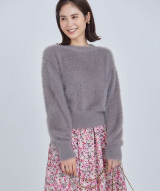 組曲 ナイロンファー ニット モカブラウン系