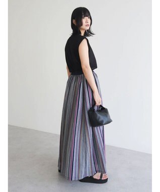 Green Parks ・ＥＬＥＮＣＡＲＥ　ＤＵＥ　マルチストライプスカート Pink