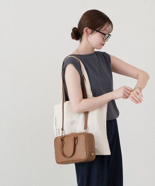 russet 【2025AW新作】シュリンクレザー2WAYミニボストンバッグ(CE-1581) Brown