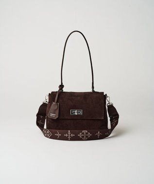 russet スエードフラップミニトートバッグ(CE-1722-WEB) D.Brown