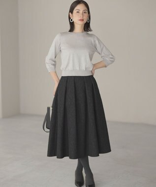 組曲 【WEB限定・2SET】ラメ入りアンサンブルニット シルバー系