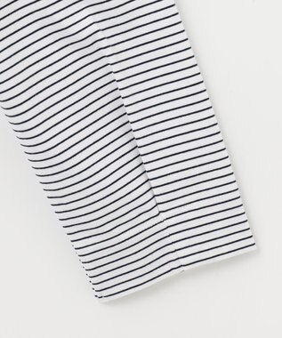 J.PRESS LADIES ニットパーツジャージー ボーダー カットソー ホワイト系1