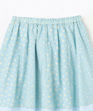 組曲 KIDS 【150-160㎝】フラワーパッチワークスカート サックスブルー系5
