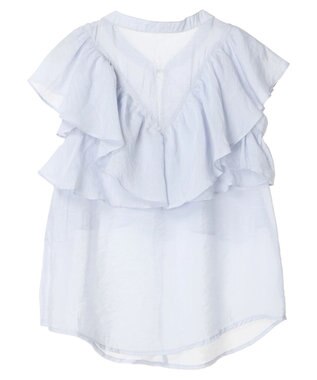 earth music&ecology ２ＷＡＹフリルブラウス Sax