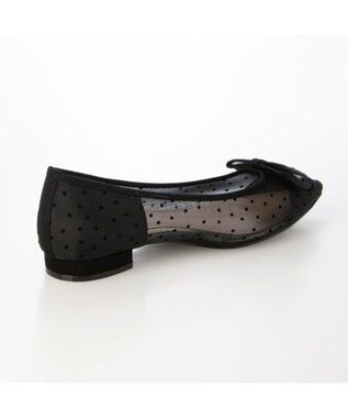 MODE ET JACOMO <carino>ドットチュールパンプス ブラック