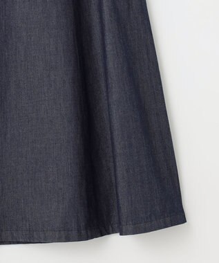 J.PRESS LADIES 【洗える】ライトデニム フレアー スカート ネイビー系