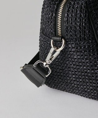 russet ナイロンラフィアミニボストンバッグ(CE-1715) Black