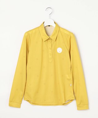 23区GOLF 【WOMEN】ワッペンプリント鹿の子シャツ キャメル系