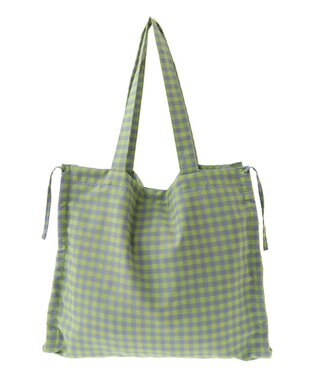 Green Parks ・ＱＵＯＮ　ギンガムリボントート