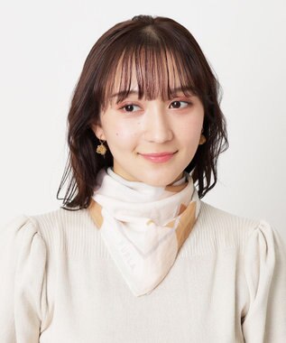 MOONBAT フルラ (FURLA) コットンプチスカーフ 50cm×50cm ベージュ