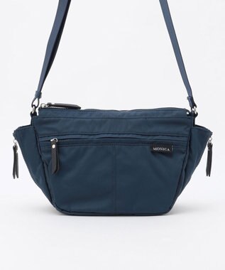LA BAGAGERIE 【MONICA】サイドジップミニショルダーバッグ ネイビー