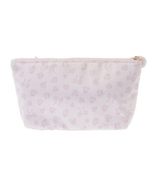 Maison de FLEUR リボンレオパードフリルポーチ Light Pink