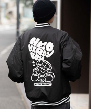 WEGO 【ユニセックス着用ITEM】グラフィックパファースタジャン ブラックその他